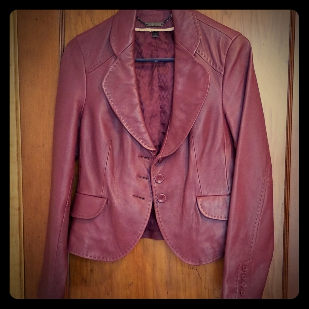 Extremely Soft! Vintage Burgundy Leather Jacket